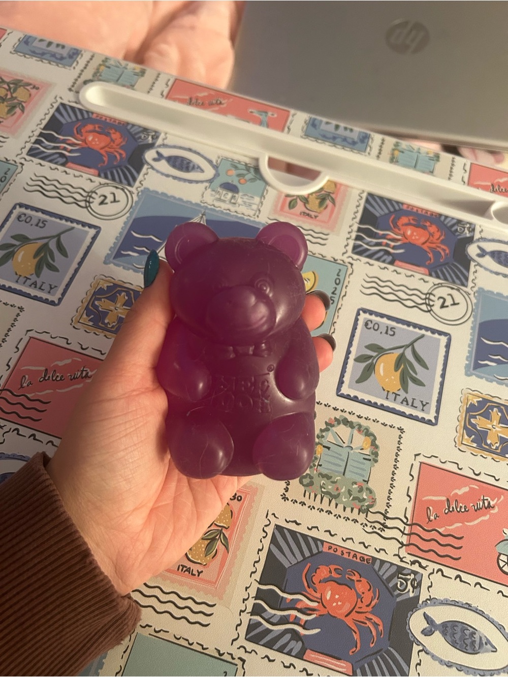 Purple Needoh gummy bear